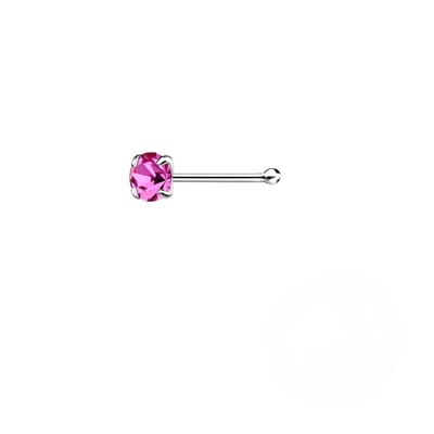House of Jewels - Fuchsia Neusknopje - Neus Piercing - 925 Zilver