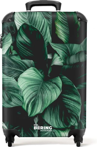 NoBoringSuitcases.com® - Groene reiskoffer - Koffer groen - 55x35x25