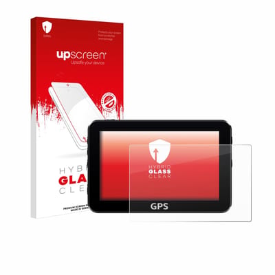 upscreen - Screenprotector voor Navigatie en GPS mit 7 inch Schermen [154.8 mm x 87 mm, 16:9] Folie Beschermfolie Beschermglas transparant