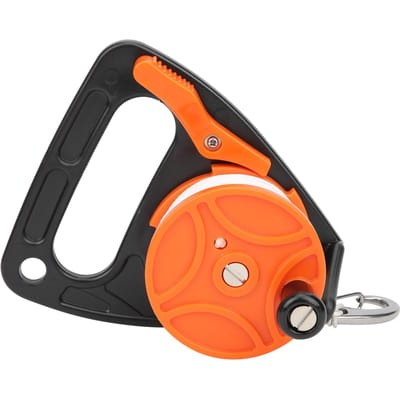 150ft Duiklijn Reel Duikuitrusting met Handvat Kaartpositie PP Touw Combinatieoranje oranje