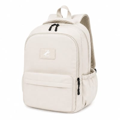 ZoeZo Laptop Rugzak 15.6 inch - Laptoptas - Rugzak 28L - Unisex Rugtas Dames en Heren - Schooltas - Waterafstotend - Anti-Diefstal Tas - Crème/Beige