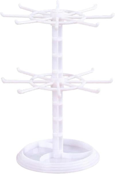 Sieraden Presentoir - Organizer Rack - Sieraden Opbergen - Draaibare Basis - 2 Niveaus - Zwart