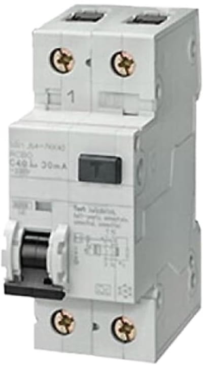 Stroomonderbreker - Aardlekschakelaar - Veilige Stroomvoorziening - Elektromagnetische Activering - 6A 30mA - Grijs