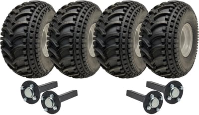 22x11.00-8 ATV-aanhangwagenkit met open midden P308 wielen en assen, draagvermogen 620 kg