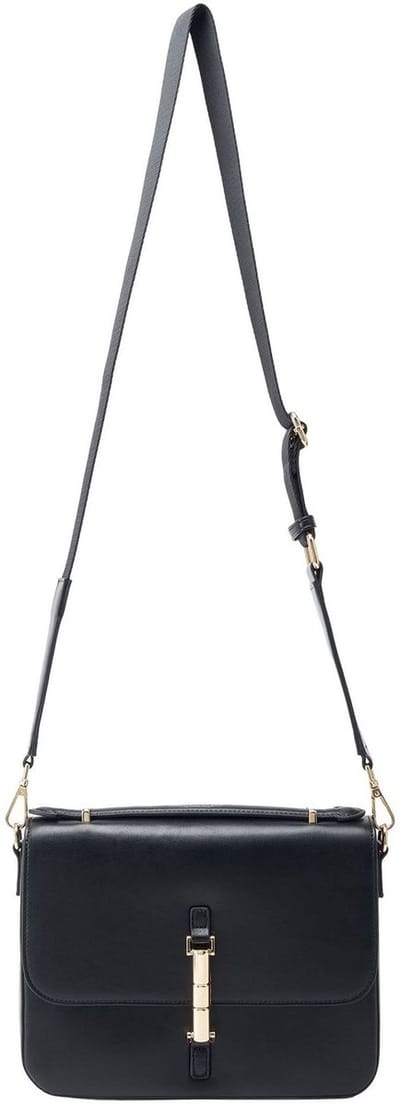 SEIDENFELT MANUFAKTUR Schoudertas Loviisa Handbag Black Zwart