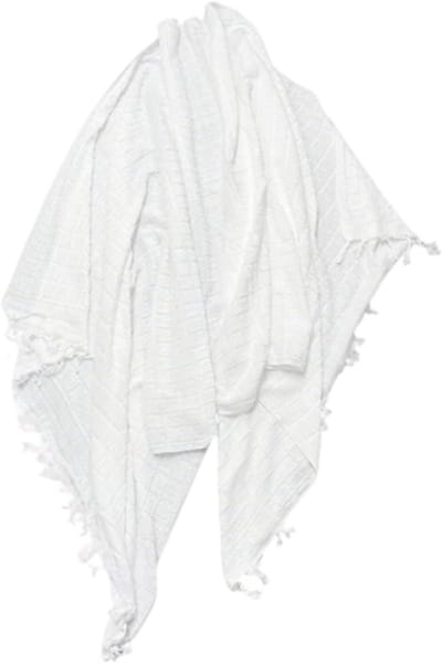 Gebedssjaal - Moslim Sjaal - Spirituele Beoefening - Ademend Zacht Katoen - 215 x 108 cm - Wit