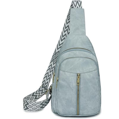 Nouveau sac à bandoulière décontracté de voyage polyvalent simple et haut de gamme à double couche pour femmes Sac à bandoulière simple Sac de poitrine gray
