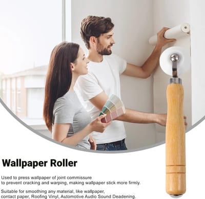 Dailygoods- Behangrol Sterke Hechting - Vliesbehang - Handgereedschap - Natuurlijk Houten Handvat - Hoogwaardige POM-materialen - Glad Zonder Verkleuring - Behangkwast