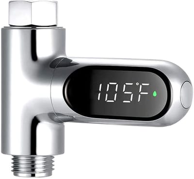 Thermometer - Thermometer binnen - watertemperatuurmeter - Douche thermometer - Kraanthermometer - Douchekopbeugel - 360° draaibare spuitmond - LED digitaal display - Geschikt voor thuis badkamer en keuken