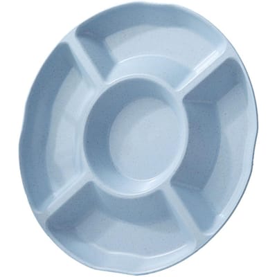 Assiette à bonbons du Festival du Printemps, 5 compartiments, grande capacité, ronde, pour collations, fruits, noix, plateau de service, support de vaisselle, fournitures de cuisine M
