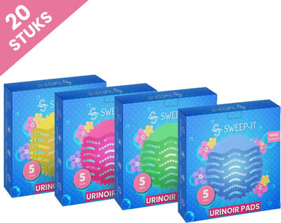 Sweep-it - Urinoir matten - 20 stuks - Tegen spatten - Mix van frisse geuren - 4 x 5 stuks
