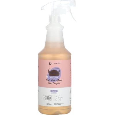 Kin+Kind, Litière pour chat, Éliminateur d'urine et d'odeurs de chat, Parfum floral, 32 fl oz (354 ml)