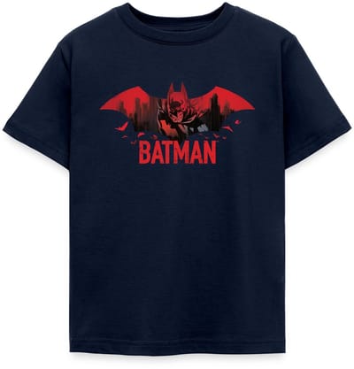 Batman Met Vleermuizen En Rood Batman-Logo T-Shirt Kinderen