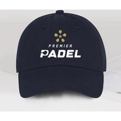 Mlfo Premier Padel Bedrukte Baseballpet met Zachte Klep Lichtgewicht, Ademend, Verstelbaar Sportieve Stijl Unisex Tennisenthousiastelingen black