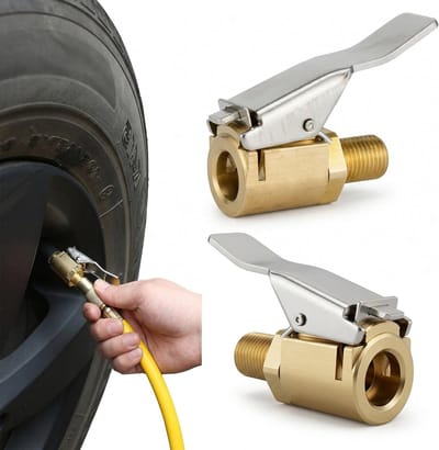 Universele ventielaansluiting voor pneumatische spindel, Air Chuck voor autobanden, snelspanner van messing, clip-on voor luchtpomp en compressor (8 mm) met hoge druk en duurzaamheid