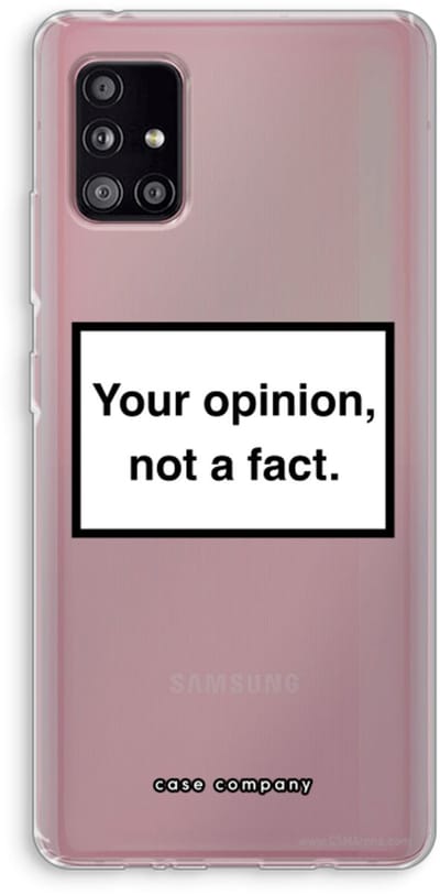 Case Company® - Hoesje geschikt voor Samsung Galaxy A51 5G hoesje - Your opinion - Soft Cover Telefoonhoesje - Bescherming aan alle Kanten en Schermrand