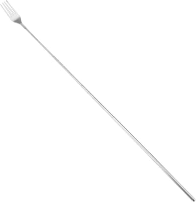 Telescopische Vork - Verlengvork Uitschuifbare Vork - Buiten Eten - Antislip Grip - 645 cm - Zilver