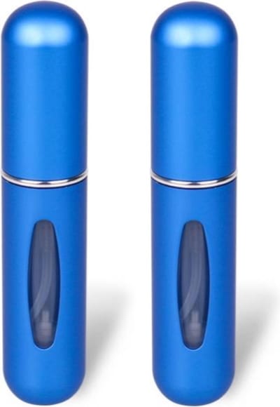 *** 2 Stuks Mini Parfum Flesje - Lipstick Formaat, Navulbare Parfum Verstuiver - Festival Onderweg - van Heble® ***