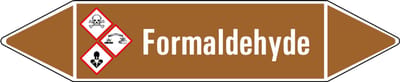 Formaldehyde leidingmarkering op vel 75 x 17 mm - 8 per vel