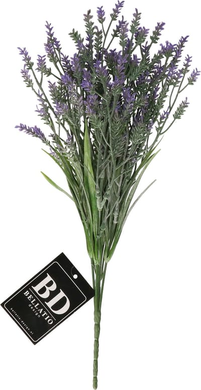Bellatio Design Kunstbloem bos Lavendel / lavendula - 41 cm - 5 takken - paars - kunst zijdebloemen