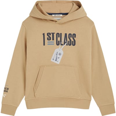 Scotch & Soda Boys Graphic Fleece Hoodie Tannin Taglia: S | Maglioni Outlet | kids