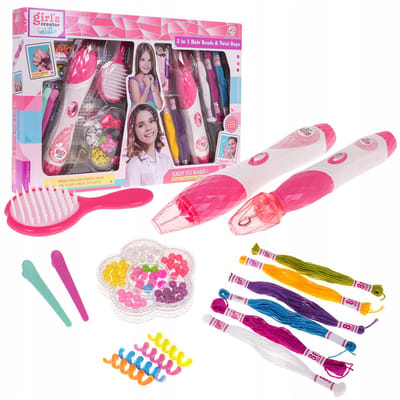 Creatieve Haar Styler Set met Kralen en Vlechter voor Meisjes