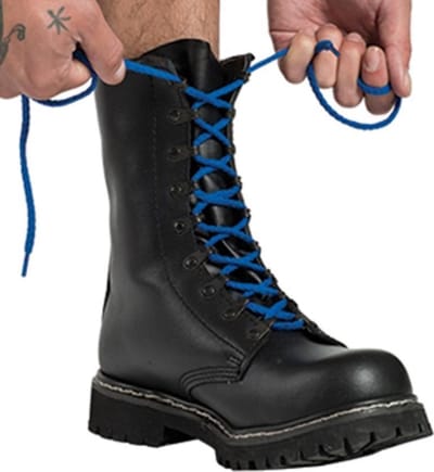 Mister B - Schoenveters - Blauw - Voor laarzen met 20 gaten - 250 cm