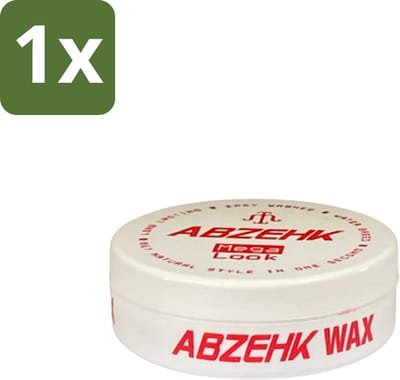 1 x Abzehk - Hair Wax - Red Mega Look - Glanzende Styling & Krachtige Hold - 150ml - Haar Wax - Mega Hold - Glans - Styling Wax - Mannelijke Geur
