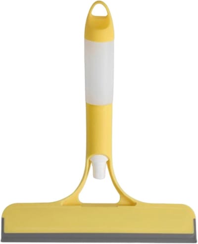 Doucheglas Trekker - Raamwisser Spuit - Streeploos Schoonmaken - Geïntegreerde Sproeifunctie - 21.5 cm - Geel