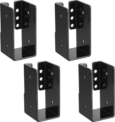 4x Sterke Houten Balkdragers Zwart - Verborgen Bevestiging voor 2x4 Latten en Houtconstructies