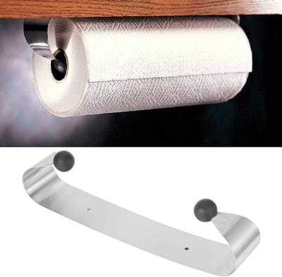 Famanu - Papieren handdoekhouder RVS Roll Paper Rack voor keuken badkamer onder kast