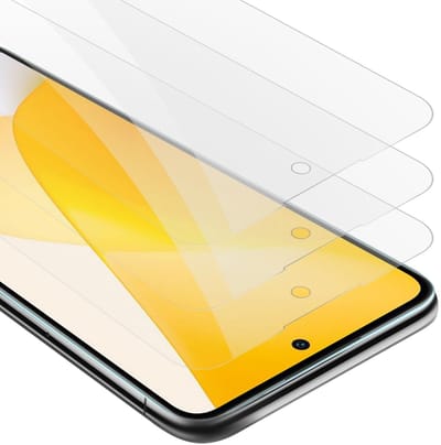 Cadorabo 3x Screenprotector geschikt voor Xiaomi 12 LITE - Beschermende Pantser Film in KRISTALHELDER - Getemperd (Tempered) Display beschermend glas in 9H hardheid met 3D Touch