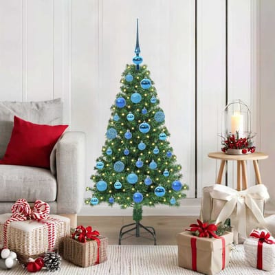 vidaXL - Kunstkerstboom - Groen - 120 - cm - PVC - en - Staal - en - Kunststof