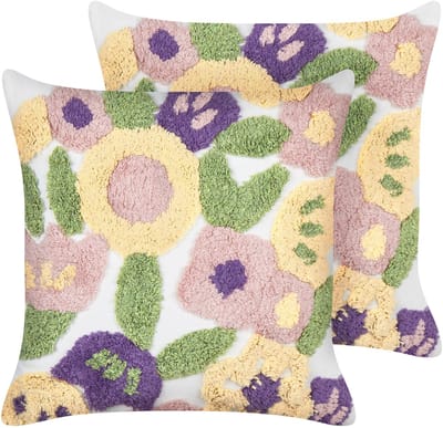 TRICORNIO - Sierkussen set van 2 - Meerkleurig - 45 x 45 cm - Katoen