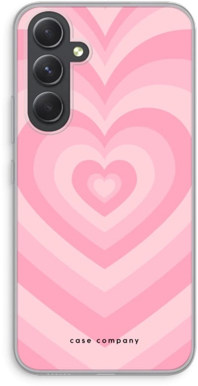 Case Company® - Hoesje geschikt voor Samsung Galaxy A54 hoesje - Hart Roos - Soft Cover Telefoonhoesje - Bescherming aan alle Kanten en Schermrand