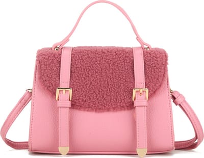 Giuliano kunstlederen handtas Paige - Teddy - Messenger - Mini - Roze - Dames