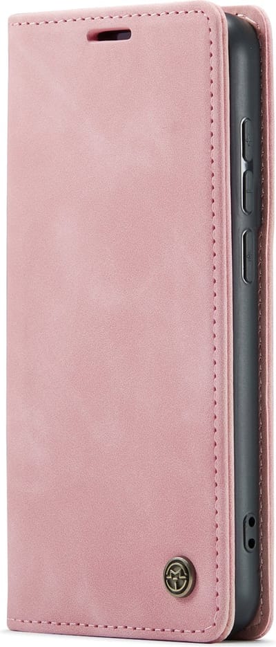 Casemania Hoesje Geschikt voor Oppo Reno 12F & 12 FS - Pale Pink - Dunne Portemonnee Book Case - Slim Wallet Case met Pasjeshouder