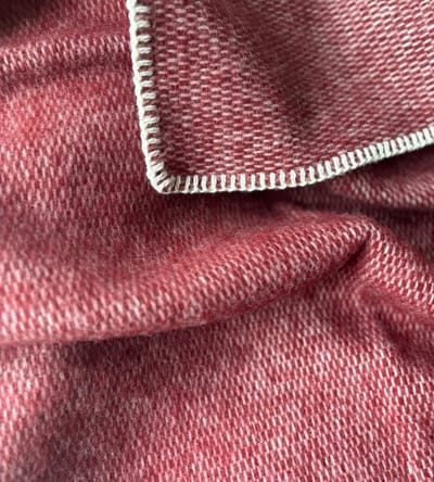 Wollen ledikantdeken - 100% wol - bordeaux - Pure Baby Love - 90x130cm