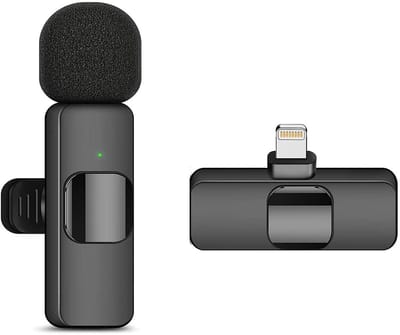 Lavalier Draadloze microfoon voor iPhone, mini-microfoon voor opname, livestreaming, YouTube, Tiktok, Facebook, intelligente ruisonderdrukking, automatische synchronisatie, zonder app