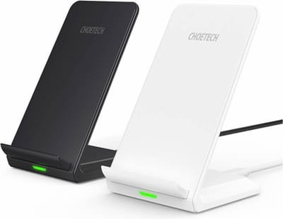 2x Choetech T524-S - Draadloze Oplader 10W - QI wireless charger inclusief kabel - 1x Zwart en 1x Wit - Fast Charger - IOS en Android