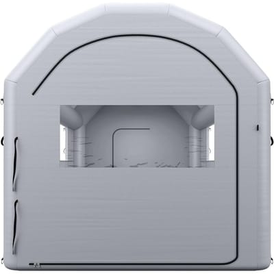 Cabine de Peinture Gonflable, 4 x 3 x 2,75 m, Cabine de Pulvérisation Portable avec Soufflerie Puissante de 750 W et Grand Coton Filtrant, Tente de Peinture Gonflable à Toit Arqué pour