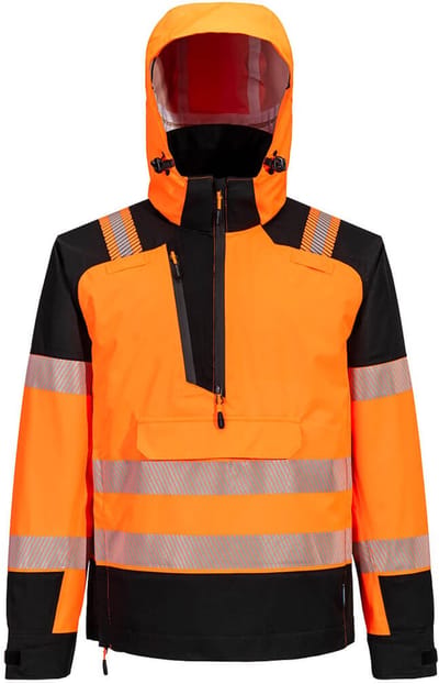 Portwest PW3 Hi-Vis Regenjas (3L) T161 - Oranje/Zwart - 4XL