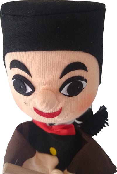 Bass & Bass - Handpop Guignol - 33 cm - Poppenkastpoppen - poppenkast