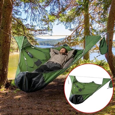 Family Outdoor Camping Portable Multi-Person Hammock Anti-Tear And Anti-Mosquito Flat Lay Hammock Ascend Resident Sleeping Bag