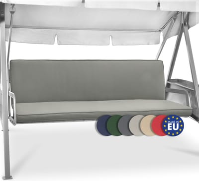 Beautissu Loft HS Set á 2x zitkussens - tuinbank kussen voor schommelbank 180 x 50 x 6cm – schommelstoel kussens Licht Grijs
