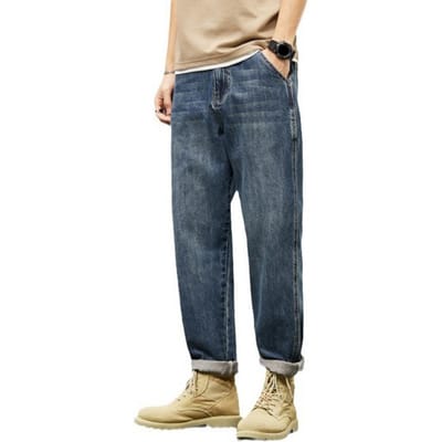 Jean pour hommes, pantalon en Denim coupe ample, couleur dégradée, avec plusieurs poches, bouton, veste pour homme, sarouel, Streetwear 31 gray