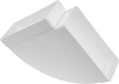 Horizontale Rechthoekige Kanaalboog 220 x 90 mm - 90° Hoek voor Ventilatie, Verwarming en Koeling