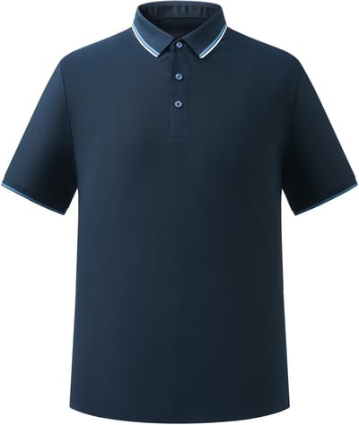 ALLTHEMEN Heren Drie Knoopsluiting Casual Polo - Elegant Retro - S