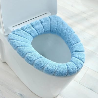 Toiletzitting - Zachte Deksel - Warmte Comfort - Wasbaar Ontwerp - 30x30 cm - Blauw