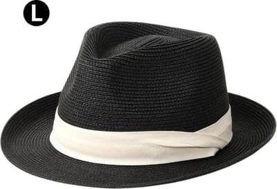 Livano Zonnehoed - Reishoed - UV Beschermende Hoed - Bucket Hat - Festival - Pet - Hoedje Voor Dames & Heren - Hoofdbescherming - Zwart - Maat L